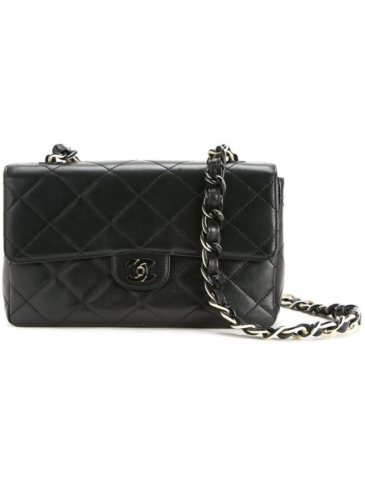 Chanel Vintage Cc Quilted Plastic Chain Bag, Women's, Black
