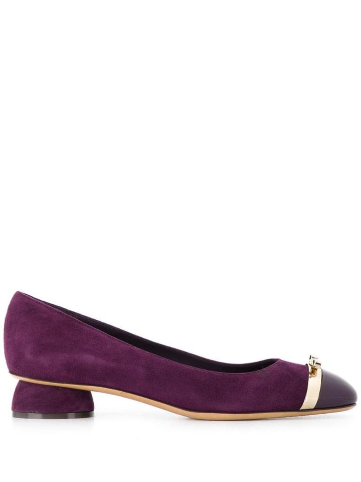 Salvatore Ferragamo Vulci Ballerina Pumps - Purple