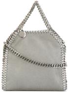 Stella Mccartney - Shoulder Bag With Silver-tone Chain - Women - Polyester - One Size, Grey, Polyester