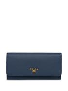 Prada Colour-block Continental Wallet - Blue