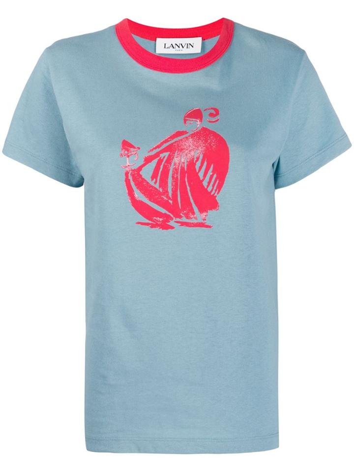 Lanvin Mother And Child Motif T-shirt - Blue