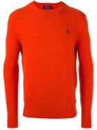 Polo Ralph Lauren Embroidered Logo Jumper, Men's, Size: Xl, Yellow/orange, Cotton