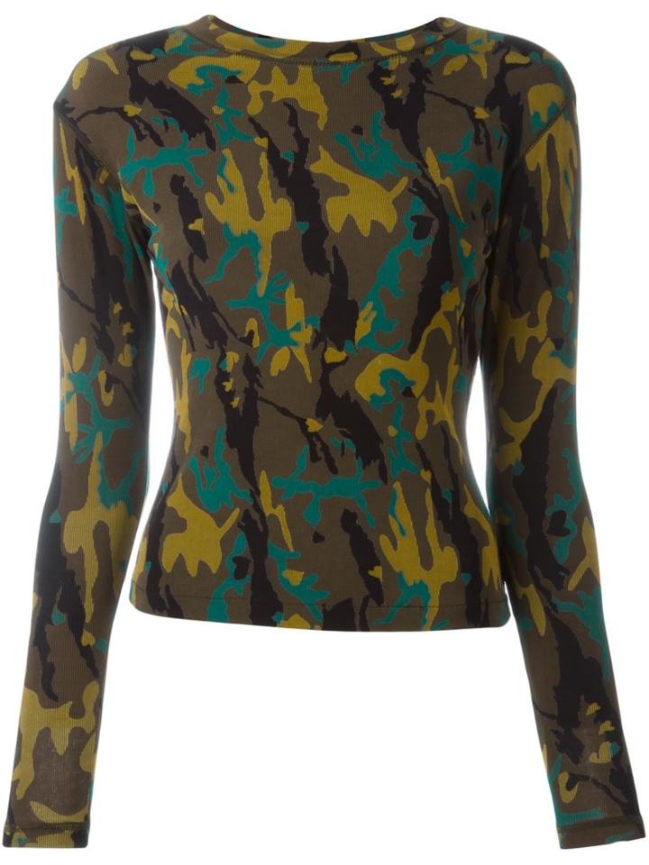 Jean Paul Gaultier Vintage Camouflage Print Top