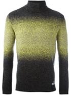 Love Moschino Stripe Detail Jumper, Men's, Size: Medium, Yellow/orange, Virgin Wool