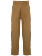 À La Garçonne Side Stripes Chino Trousers - Brown