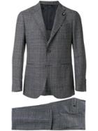 Lardini Checked Two-piece Suit - Blue