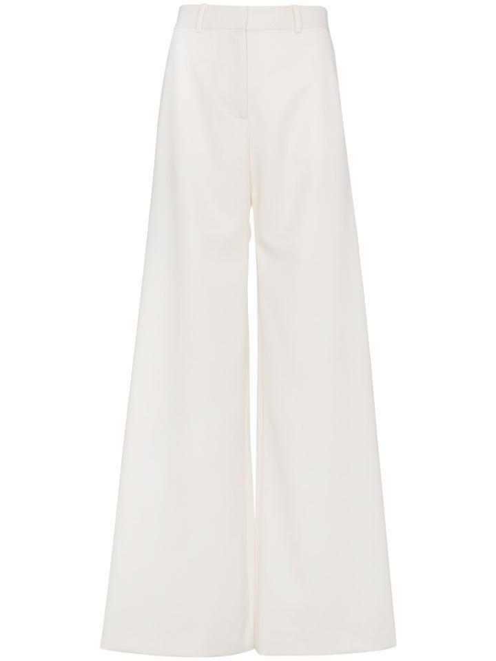 Bella Freud High Waisted Wool Trousers - Nude & Neutrals