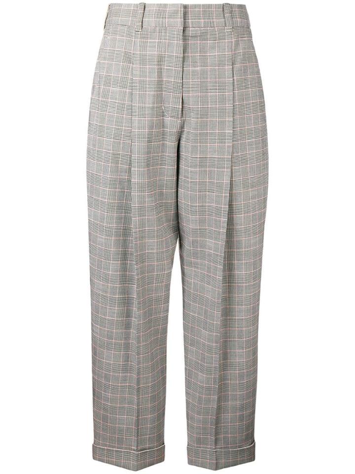 3.1 Phillip Lim Checked Tapered Trousers - Black