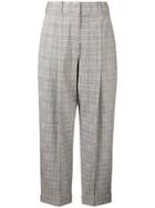 3.1 Phillip Lim Checked Tapered Trousers - Black