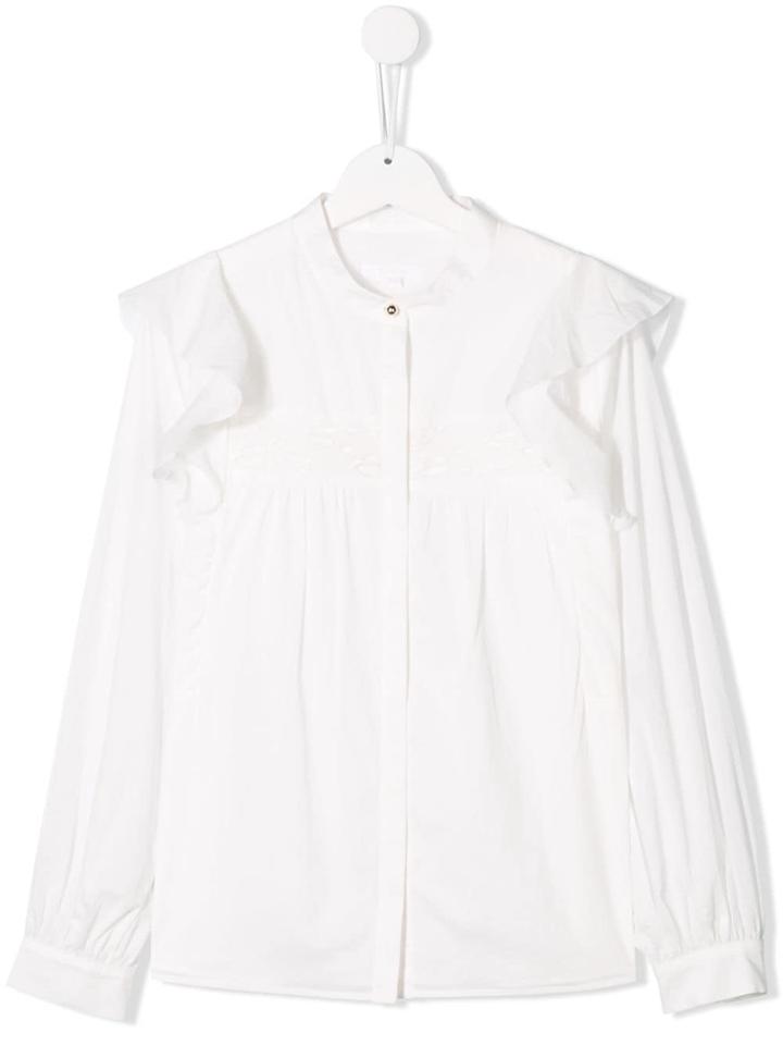 Chloé Kids Embroidered Tunic - White