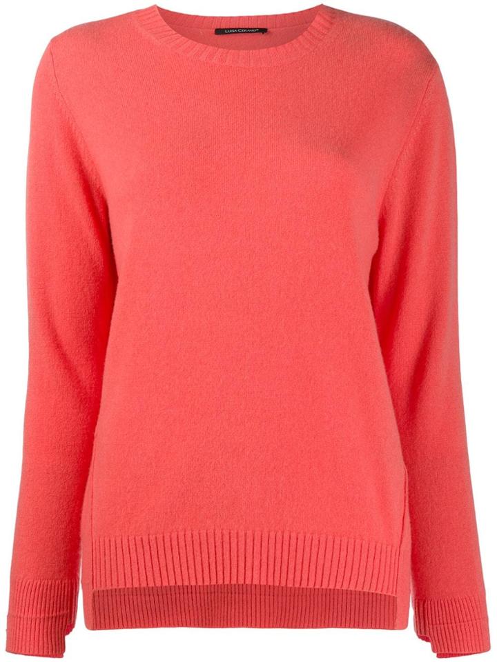 Luisa Cerano Crew Neck Jumper - Pink
