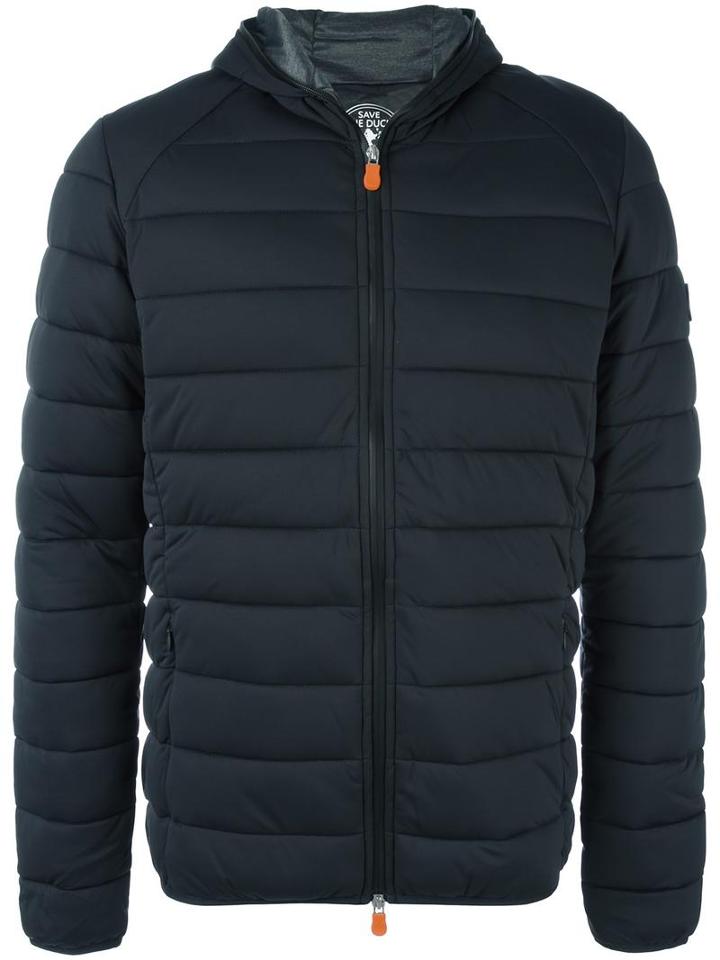 Save The Duck Padded Hooded Jacket, Men's, Size: Xl, Blue, Polyester/nylon