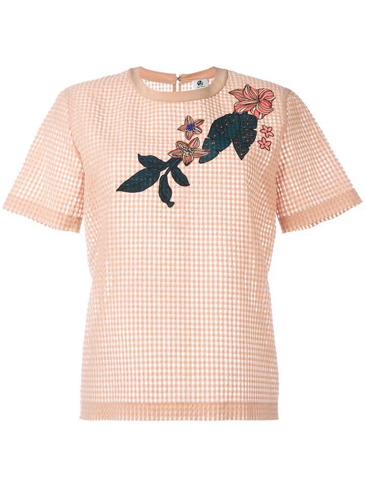 Ps By Paul Smith Paneled T-shirt, Women's, Size: 44, Nude/neutrals, Cotton/polyester/silk