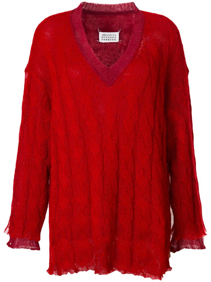 Maison Margiela Embroidered Knitted Sweater