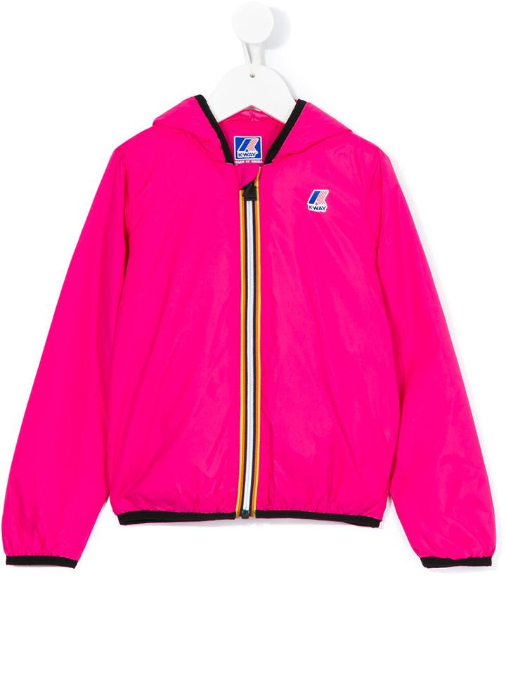 K Way Kids - Le Vrai Claude Jacket - Kids - Polyamide/polyester - 6 Yrs, Girl's, Pink/purple