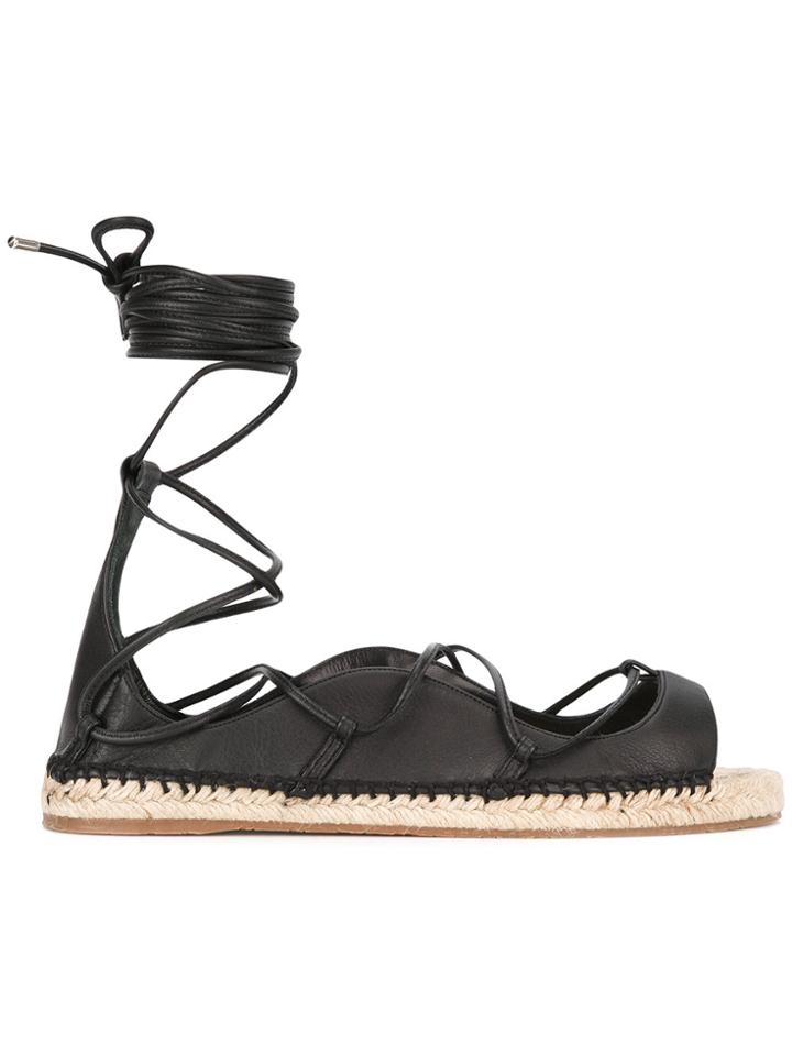 Dsquared2 Lace-up Espadrille Sandals - Black