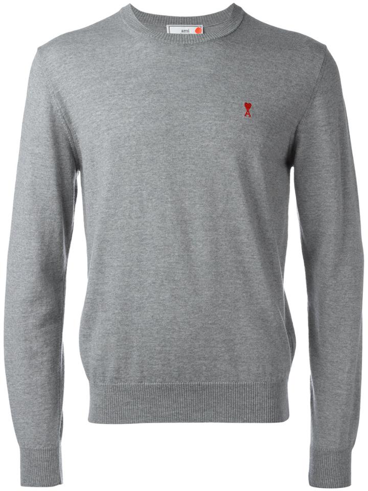 Ami Alexandre Mattiussi Ami De Coeur Sweater - Grey