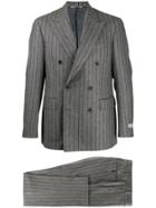 Canali Two-piece Striped Suit - Grey