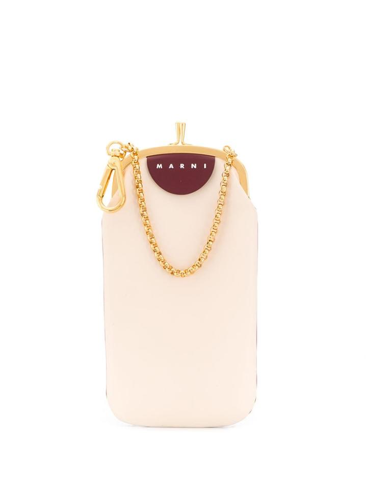 Marni Colour Block Snap Top Purse - Orange