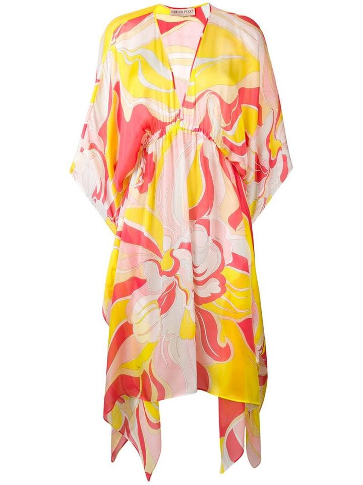 Emilio Pucci Rivera Print Silk Beach Dress - Pink