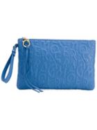 Salvatore Ferragamo Large Embossed Logo Clutch