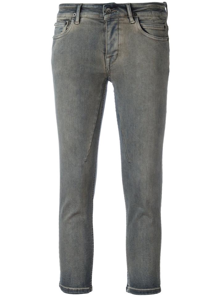 Rick Owens Drkshdw Cropped Jeans, Women's, Size: 26, Blue, Cotton/polyurethane