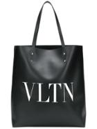 Valentino Valentino Garavani Vltn Calfskin Tote Bag - Black