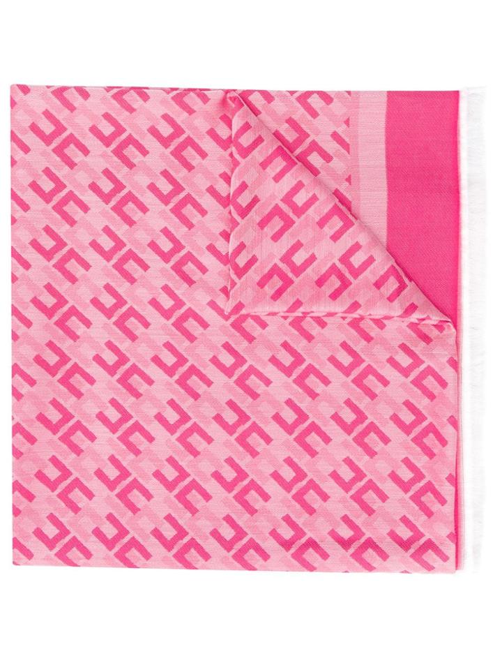 Elisabetta Franchi Logo Print Scarf - Pink