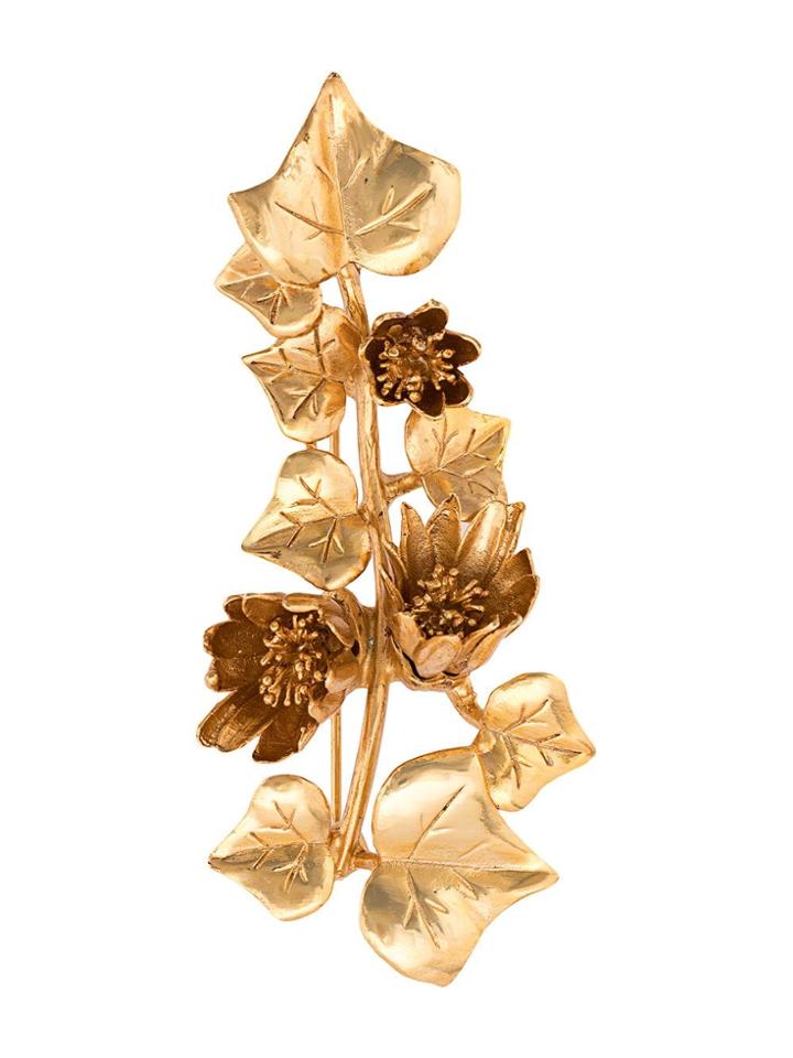 Oscar De La Renta Ivy Brooch - Gold