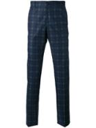Etro Arabesque Print Trousers, Men's, Size: 52, Blue, Cotton/spandex/elastane