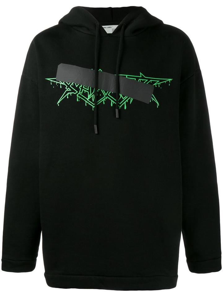 Off-white 'rock Mirror' Hoodie, Men's, Size: Large, Black, Cotton