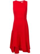 P.a.r.o.s.h. Asymmetric Hem Midi Dress - Red