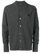 Acne Studios Neve Face Cardigan Sweater - Grey