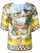 Dolce & Gabbana Floral Print Blouse, Women's, Size: 38, Silk