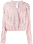 Philosophy Di Lorenzo Serafini Crystal Embellished Cardigan - Pink