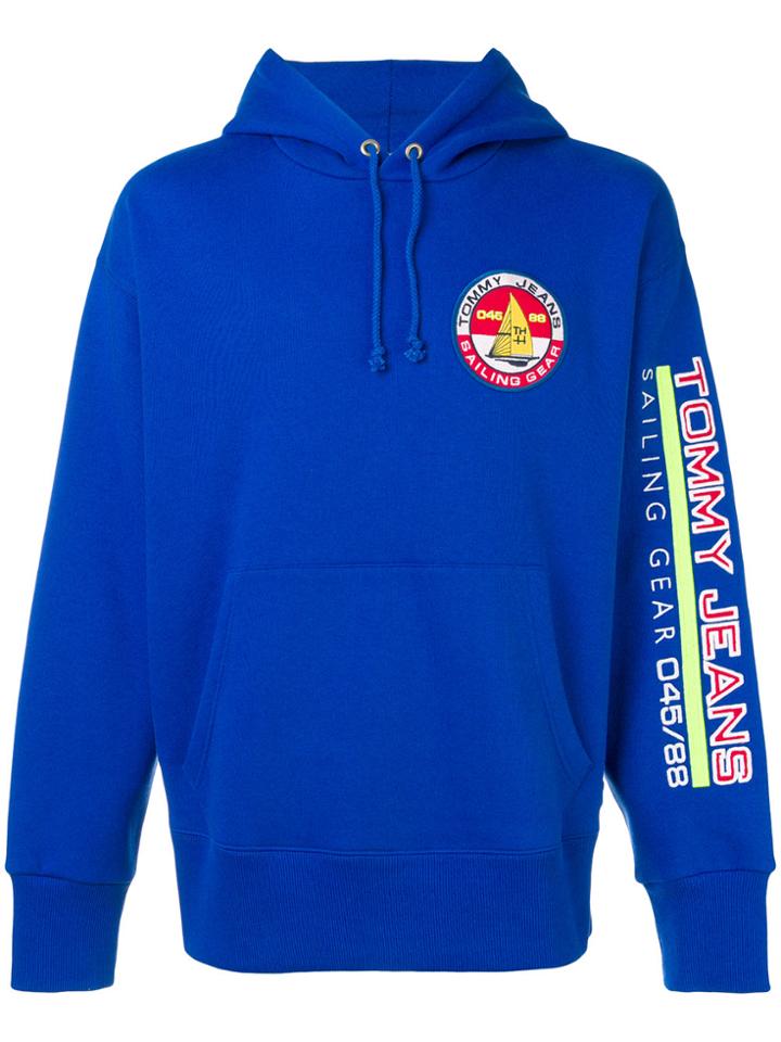 Tommy Jeans Sailing Embroidered Hoodie - Blue