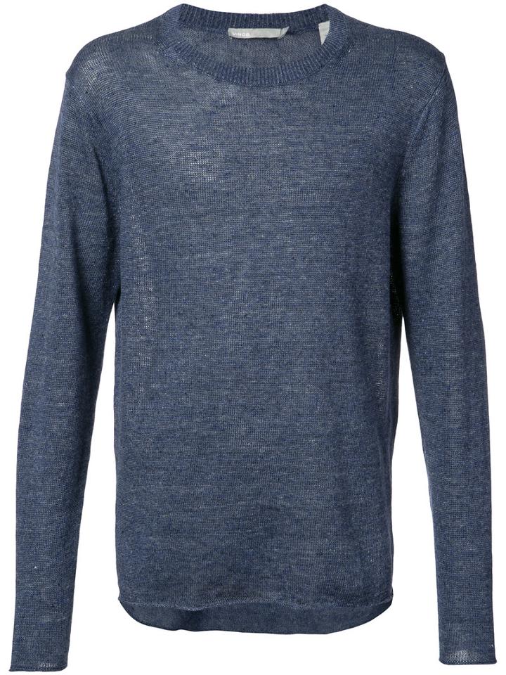 Vince - Knitted Top - Men - Linen/flax - S, Blue, Linen/flax