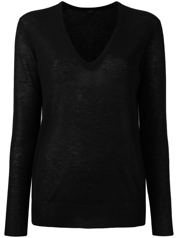 Joseph - V Neck Top - Women - Cashmere - S, Women's, Black, Cashmere
