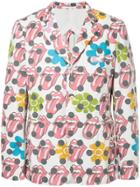 Comme Des Garçons Vintage Rolling Stones Floral Blazer - Pink & Purple