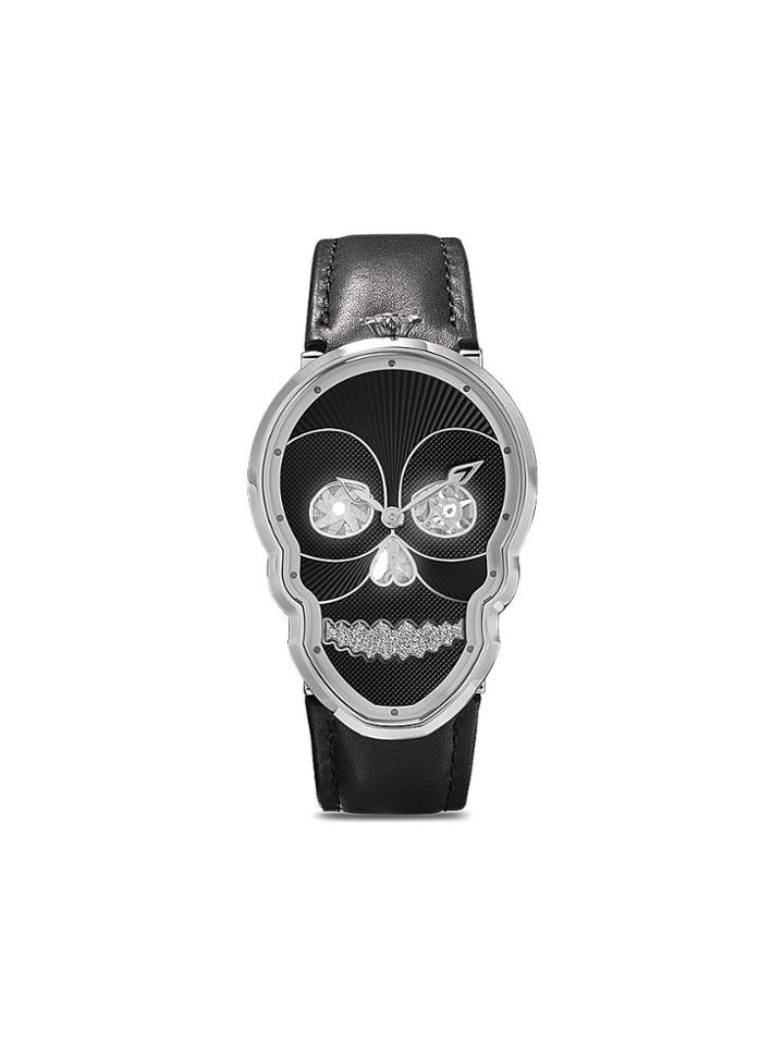 Fiona Kruger Petit Skull Diamond Watch - Black