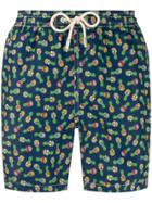 Mc2 Saint Barth Pineapple Print Swim Shorts - Blue
