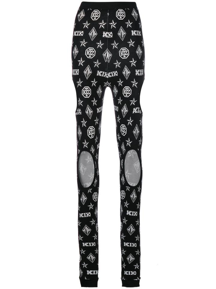 Ktz - Logo Cut-detail Leggings - Women - Spandex/elastane/rayon - M, Black, Spandex/elastane/rayon