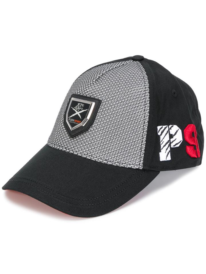 Plein Sport Contrast Panel Baseball Cap - Black