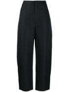 Toteme High Rise Straight Fit Trousers - Black
