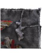 Avant Toi Abstract Pattern Knitted Scarf - Grey