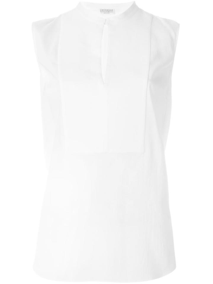 Brunello Cucinelli Key-hole Bib Top