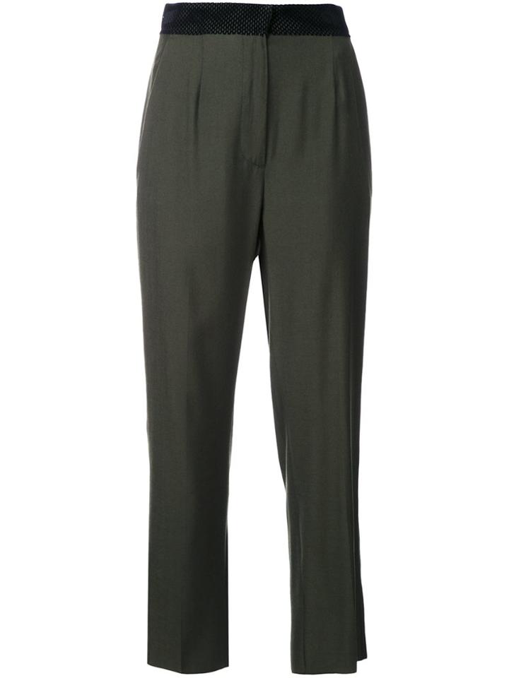 Mm6 Maison Margiela High Waisted Trousers - Green