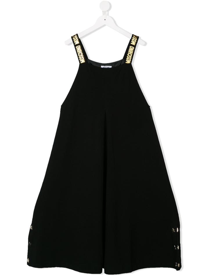 Moschino Kids Teen Logo Strap Dress - Black
