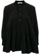 Theory Long Sleeved Lace Blouse - Black