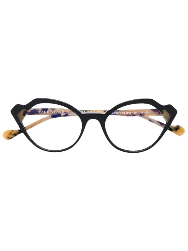 Face À Face Gipse1 Cat Eye Glasses - Black